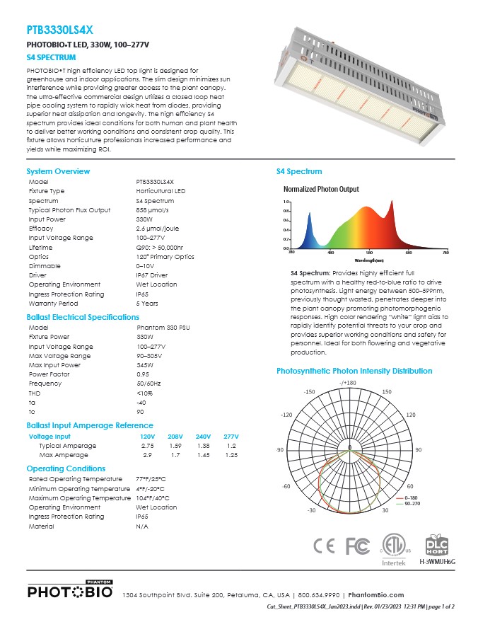 PHOTOBIO T - Cut Sheet 